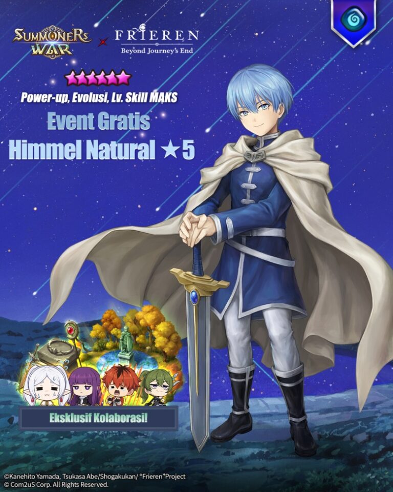 Summoners War x Frieren Resmi Dimulai! Himmel Gratis dan Karakter Ikonik Siap Bertarung!